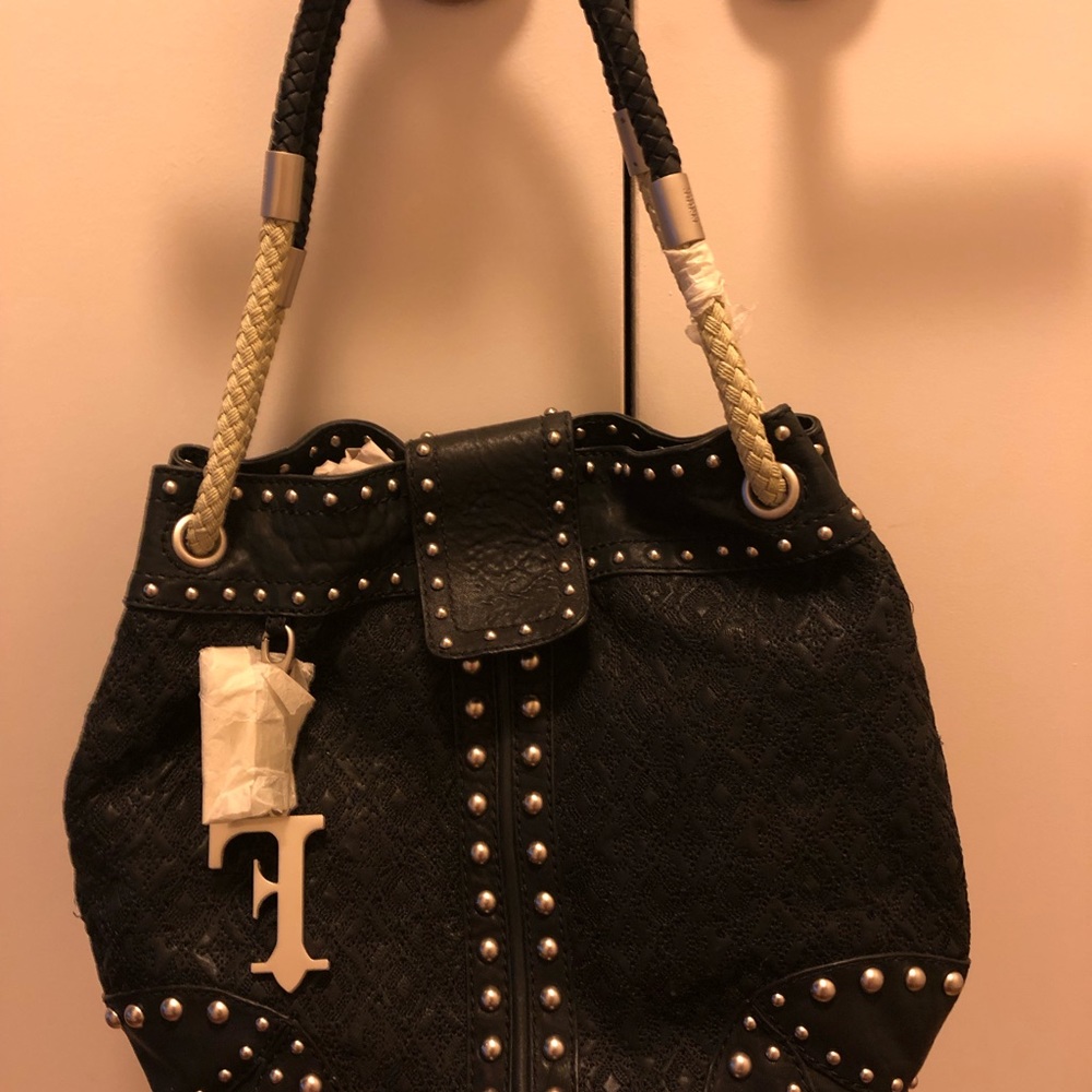 Authentic FERRE shoulder bag purse black